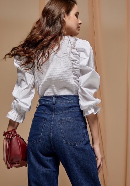 Jeans παντελόνι ψηλόμεσο